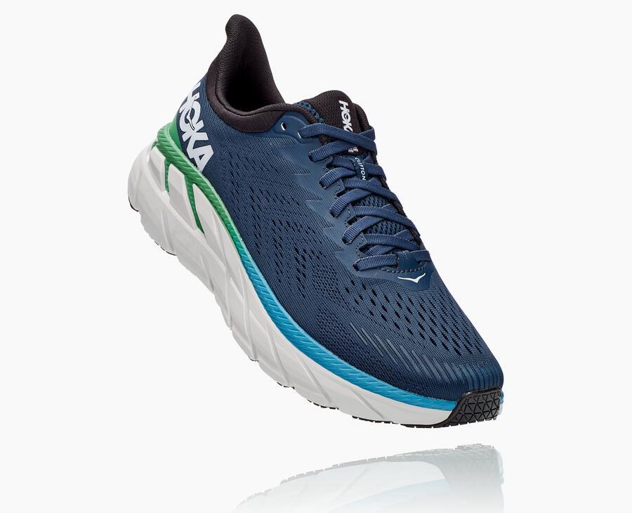 Hoka One One Running Shoes Mens Navy - Clifton 7 - 93085UQGD